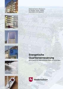 Titelseite der Broschüre Energetische Quartierserneuerung